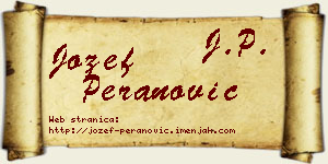 Jožef Peranović vizit kartica